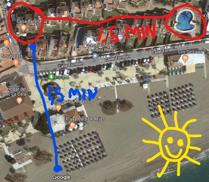 ميخاس 1½ Min. Walk From The Beach المظهر الخارجي الصورة